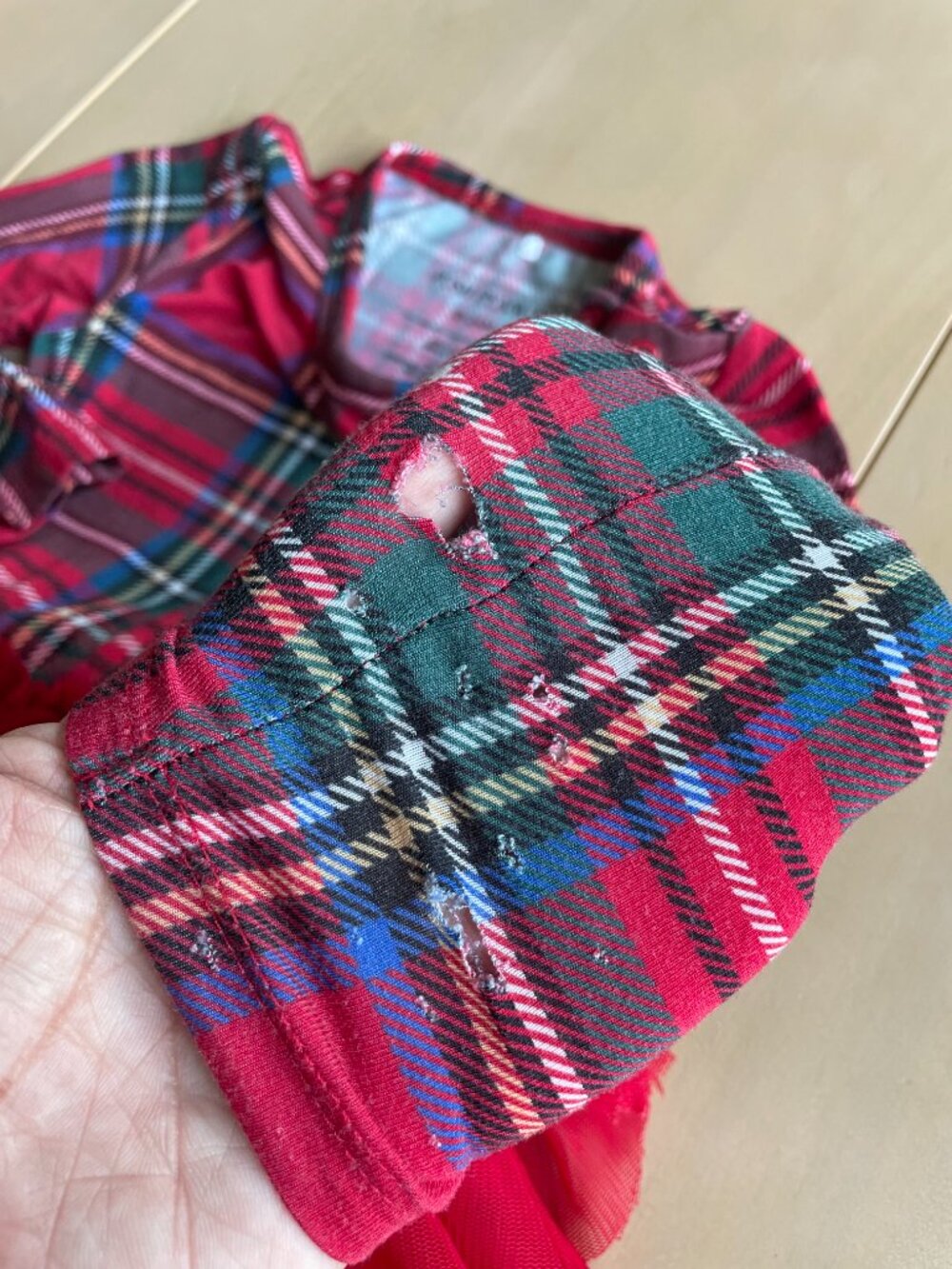 Entire Closet $5! Posh Peanut Bamboo Christmas Holiday Tartan Plaid Ruffle Tutu - Picture 4 of 8